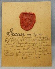 SCEAU DE CIRE ROUGE - AUX