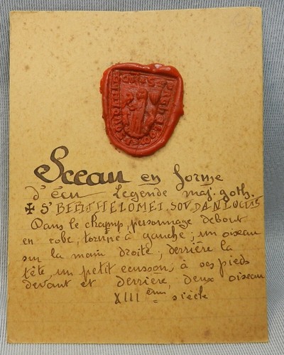 Sceau cire rouge aux - cire,
