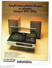 PUBLICITE ADVERTISING 036 1978  Grundig   ampli tuner cassettes intégral RPC 300