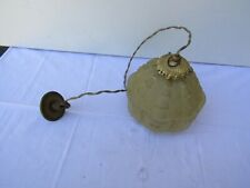 LUSTRE SUSPENSION ABATS JOUR DENTELLE VERRE 