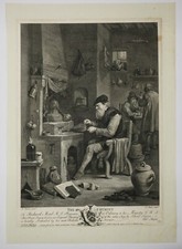 TENIERS David le jeune (d'après)."The chymist" (Le chimiste). 1750.