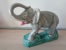 STATUE ELEPHANT EN FAIENCE