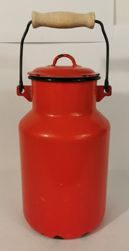 Ancien pot lait tôle - a, en