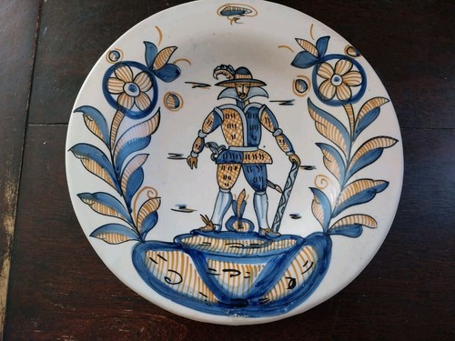 Plate ceramique antic talavera - ceramique,