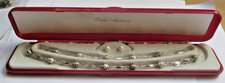 Coffret Parure vintage plaqué or 18 K perles de Majorque collier bracelet clous