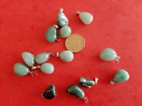 Pendentif aventurine verte - pendentif,