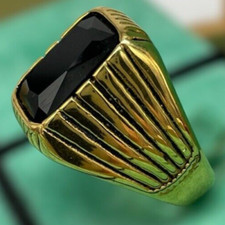 Anneau Homme Couleur Or Pierre