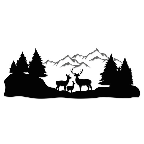 Kit autocollants cerf forêt - cerf,