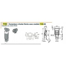 Fermeture à levier et crochet