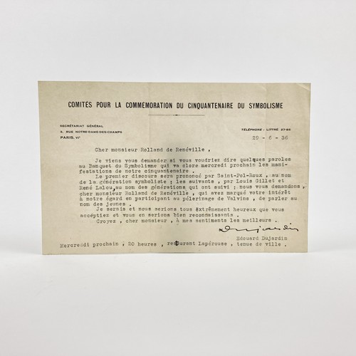 Dujardin lettre - É.,