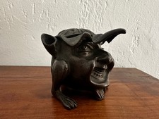 Encrier diable grotesque en bronze 19ème siècle