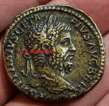 ROMAINE Sesterce GETA Auguste (209-212) revers FORT RED TR P III COS II P P/ SC 