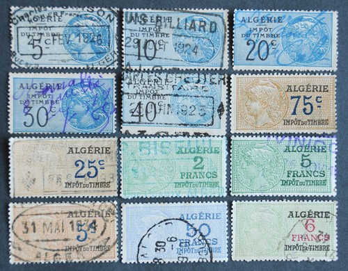 Timbres fiscaux algerie - fiscaux,