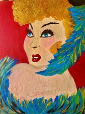 peinture acrylique d'une jeune