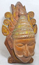 Buste De Tête D'Homme En Bois
