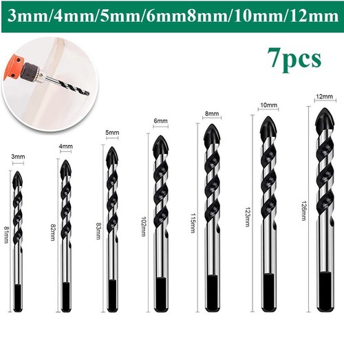 7pcs forets carbure - 7pcs,