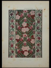 GEORGES GRELLET, ETOFFE ART NOUVEAU - PLANCHE 1899 - FLEURS