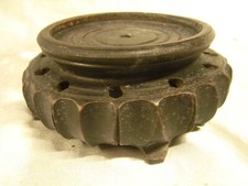 ANCIEN SOCLE BOIS SCULPTE SUPPORT VASE STATUE ASIATIQUE CHINE CHINESE