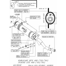 Pot D'Echappement X3 Aluminium Suzuki Ltz 400 2003 > 2008