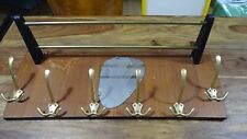 VESTIAIRE 6 PATERES MIROIR ASYMETRIQUE PORTE MANTEAUX CHAPEAU DECORATION SHABBY