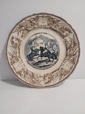 Assiette ancienne expédition Tunisie faience Bordeaux n°5