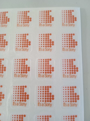 Sticker is sony - 10,