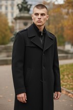 Court Homme Manteau en Laine