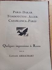 livre ancien rare aviation Paris Dakar Tombouctou Alger Arrachart -  Boullaire