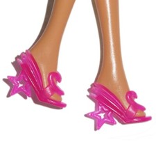 Barbie Chaussures De Fée Rose Avec Cœur, Ailes & Talon Étoile