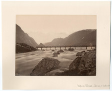 Norway, Route du Télémark Vintage print, Norvège Tirage albuminé  13x18  C