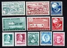 Colonies Françaises Allemagne Wurtemberg n°42 à 52 Nx TB cote 82 euros !