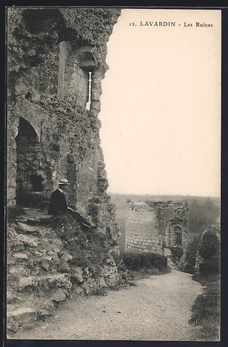 Cpa lavardin les ruines - les,
