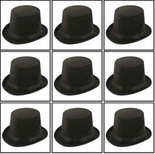 12 X Noir Haut Chapeau