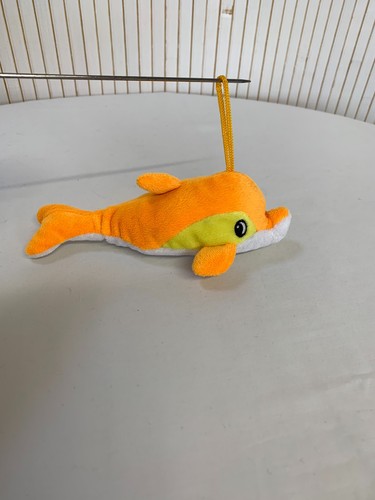 Peluche dauphin orange fluo - peluche,