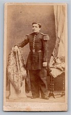 CDV 1870 Jeune officier du Génie en uniforme et schako. Photo Ancienne Militaire
