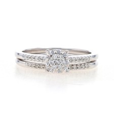 Or Blanc Diamant Bague de