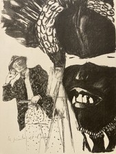 Très Belle Sérigraphie De Jean Le Gac Le Peintre Et L’Écho  Art Estampe 2005