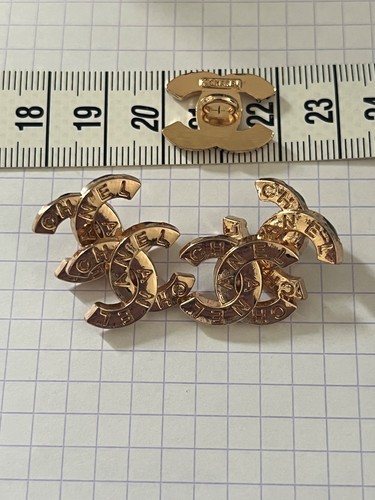 Boutons chanel vintage - 5, dore