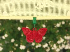 Lot 8 pinces à nappe tissu clips poids table extérieur jardin Papillon rouge