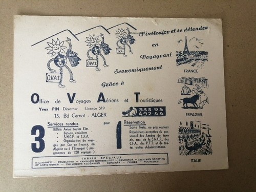Ancien buvard publicitaire - ancien,