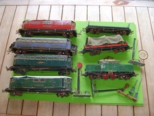 ENSEMBLE TRAIN EDOBAUD 1 LOCOMOTIVE+6 WAGONS -VOITURES +SIGNALISATION ECHELLE O
