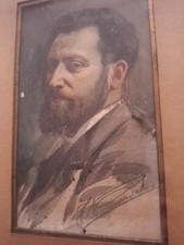 PEINTURE , AQUARELLE  PORTRAIT , ALEXANDRE FRANCOIS BONNARDEL