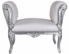Banc Blanc Argent Sofa Baroque