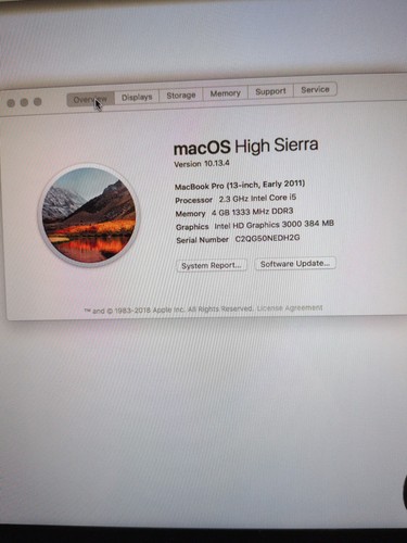 Macbook pro early 2011 - 13",,