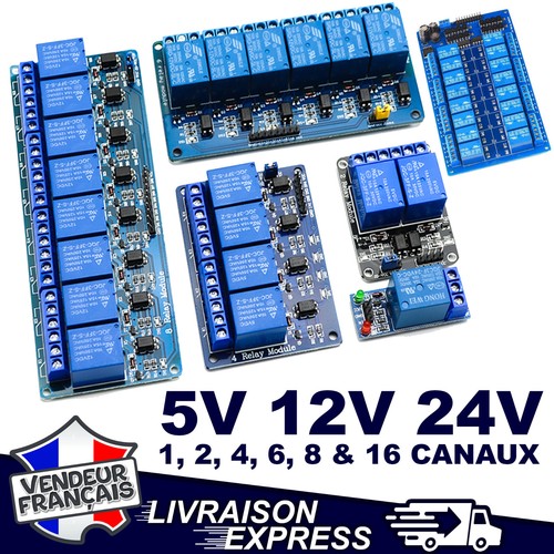 Module 12v 24v relais - 5v,