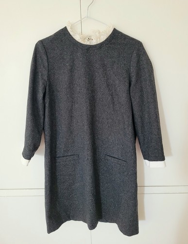 Sézane robe erin grise - erin, avec