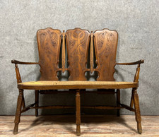 GALLÉ Emile (1846-1904) (attribuée à) Superbe banquette de type escabelle