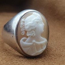 Bague chevalière Argent serti