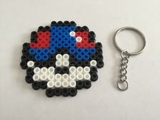 POKEBALL SUPER BALL POKEMON PORTE CLE PERLE A REPASSER HAMA DECORATION PIXEL ART
