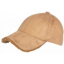 Casquette Daim Fourrure Beige